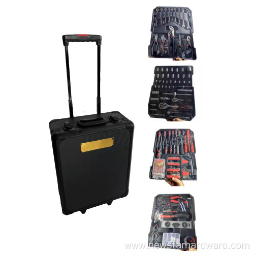 399pcs Professional Aluminium Trolley Case Hand Tool Kits